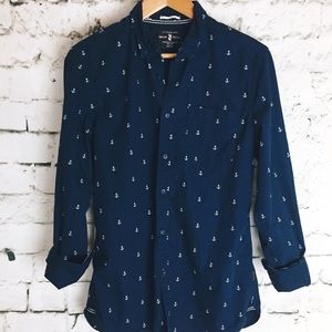 Denim & Flower Button Down